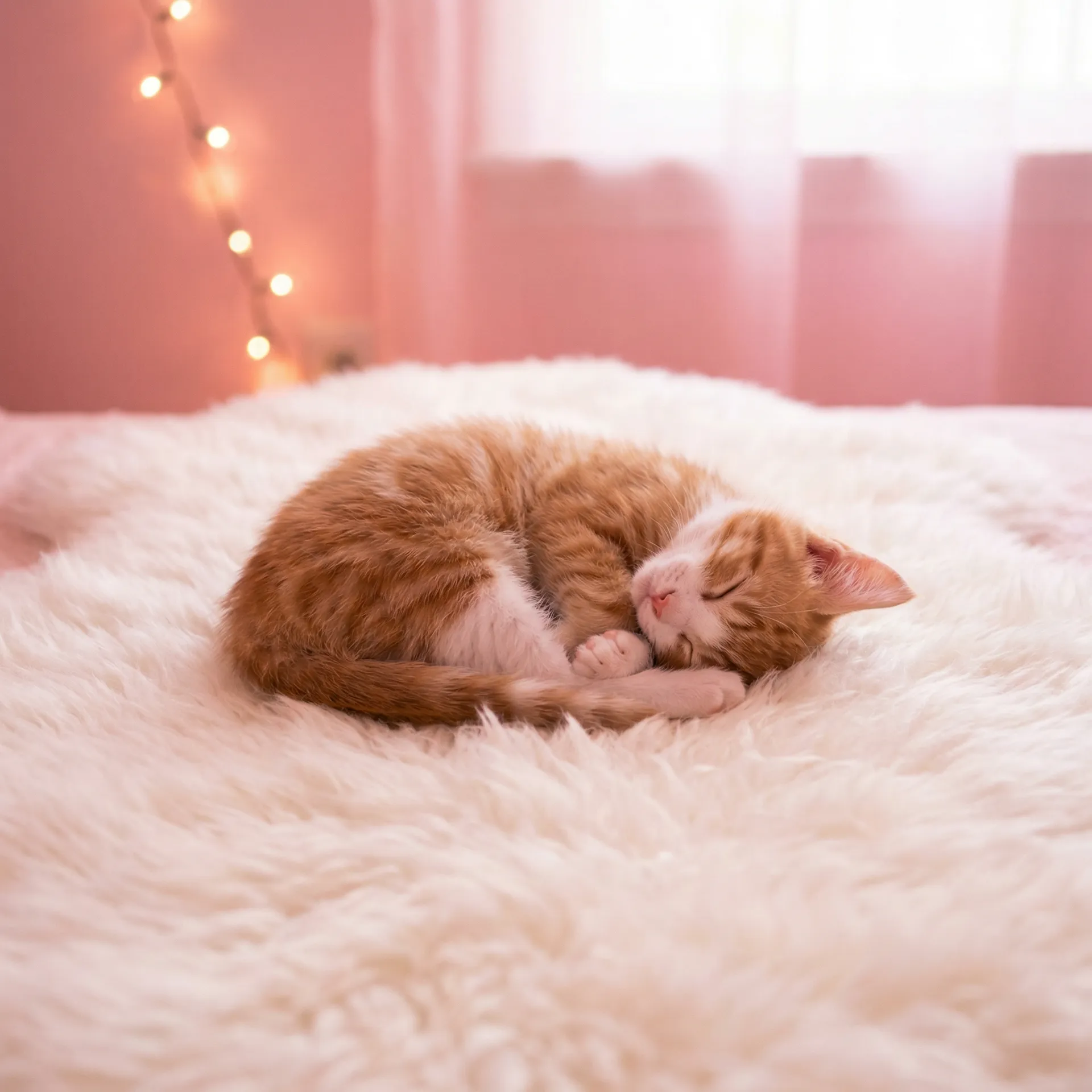 小猫蜷成一团入睡 - 新版猫咪目前的地址入口