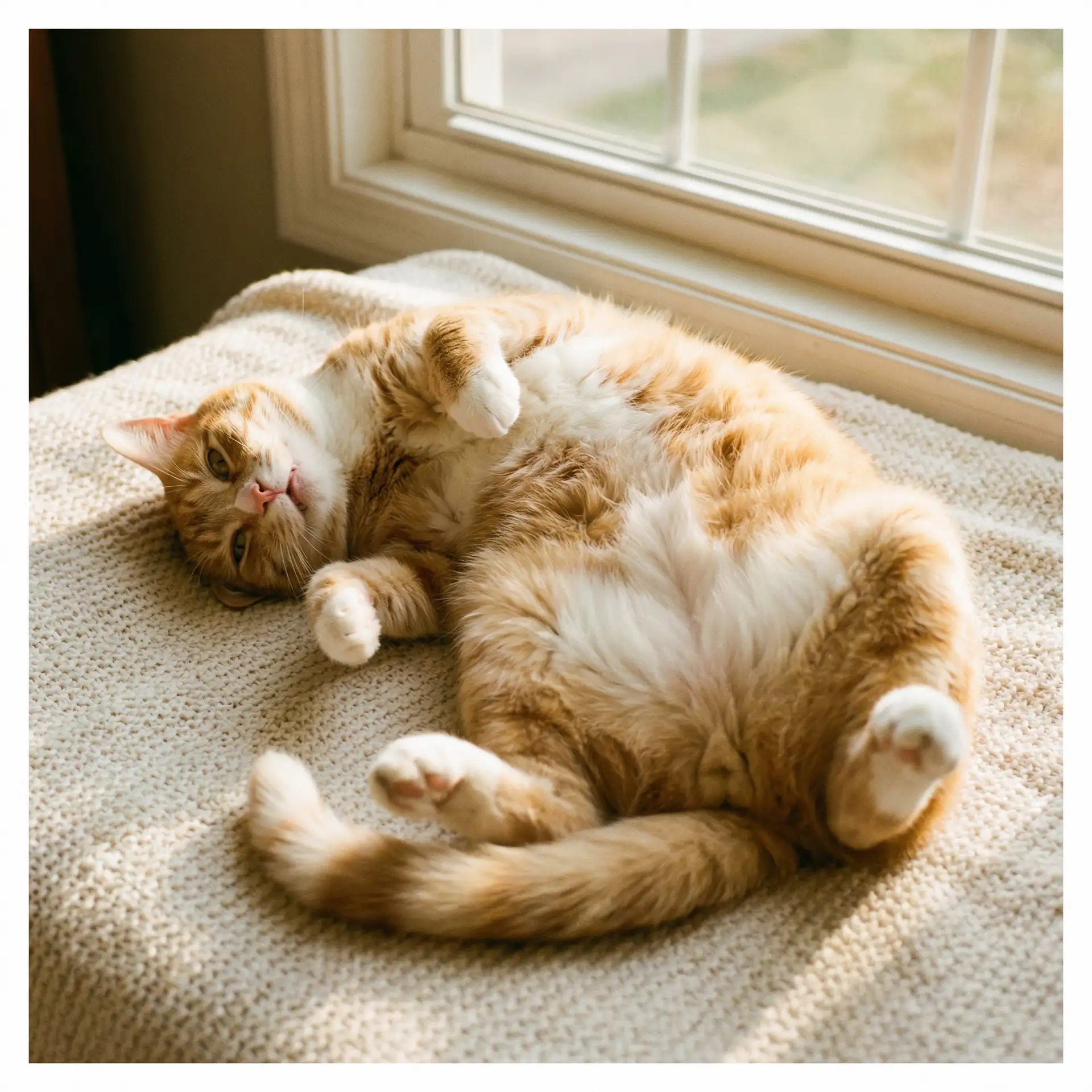 猫咪仰躺露出肚皮 - 新版猫咪目前的地址入口